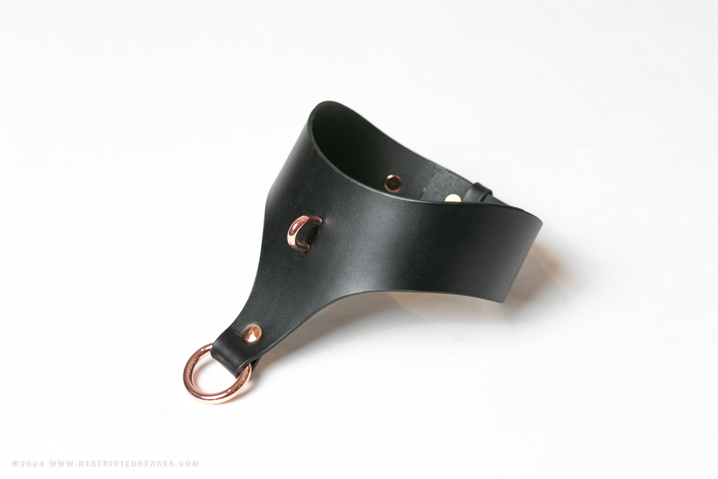 Tear Drop Leather Bondage Collar & Leash Set