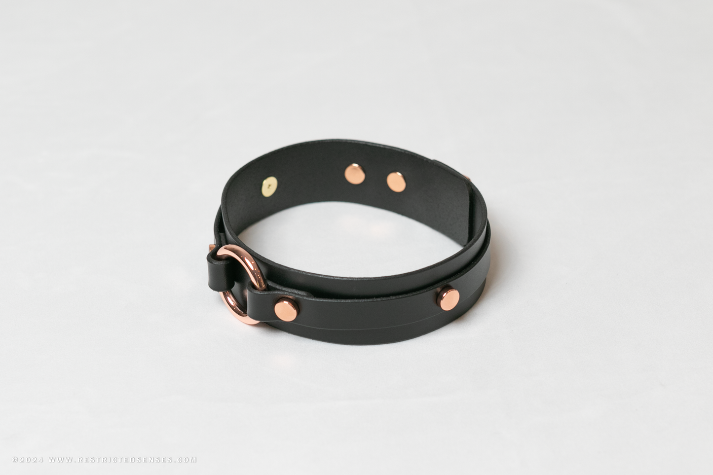 Leather Bondage O-Ring Collar