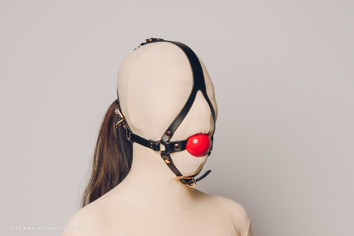 Leather Bondage Heavy Harness Gag V2