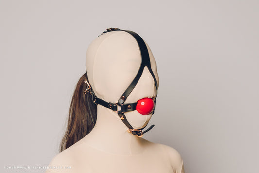 Leather Bondage Heavy Harness Gag V2