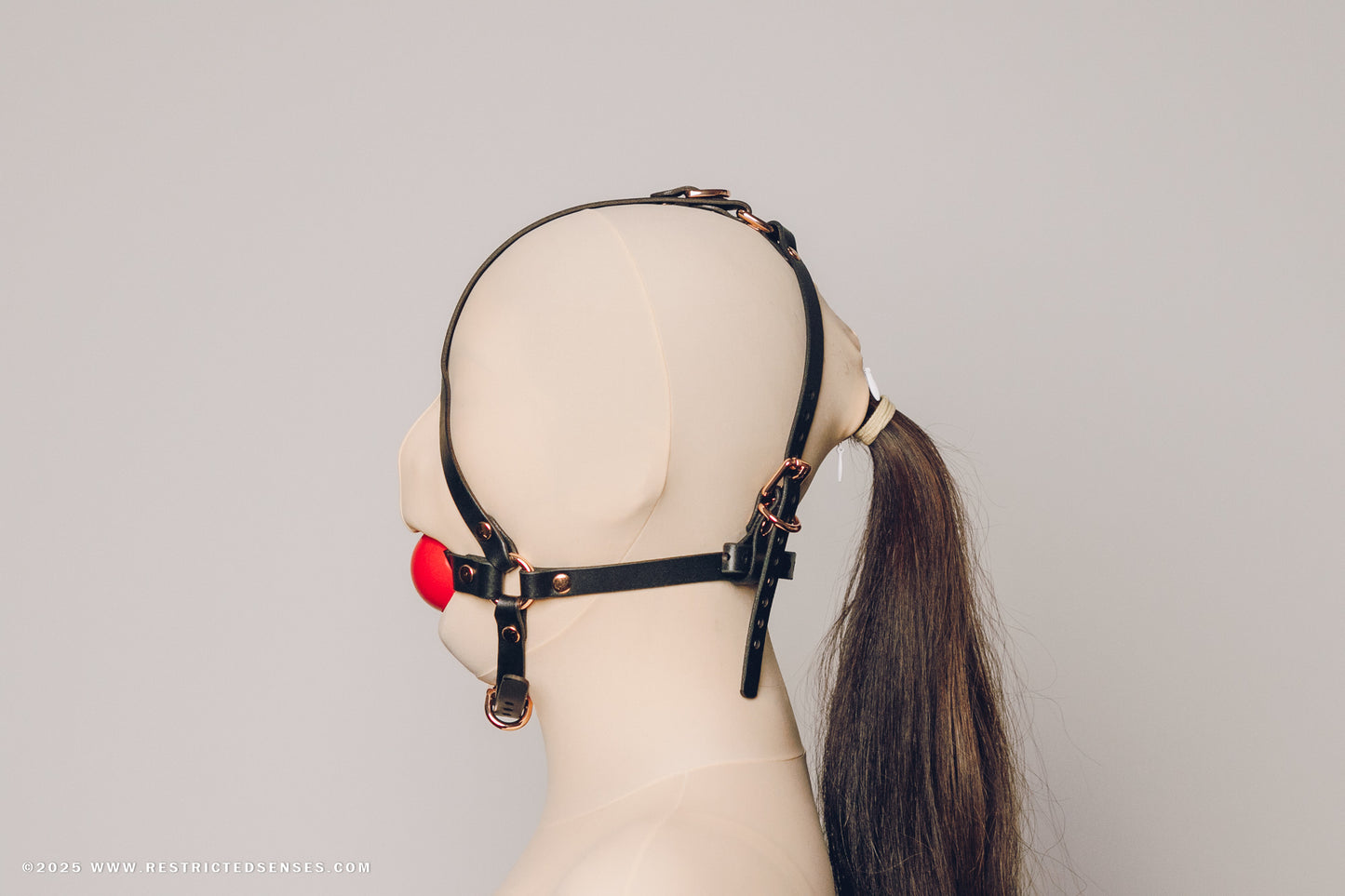 Leather Bondage Heavy Harness Gag V2