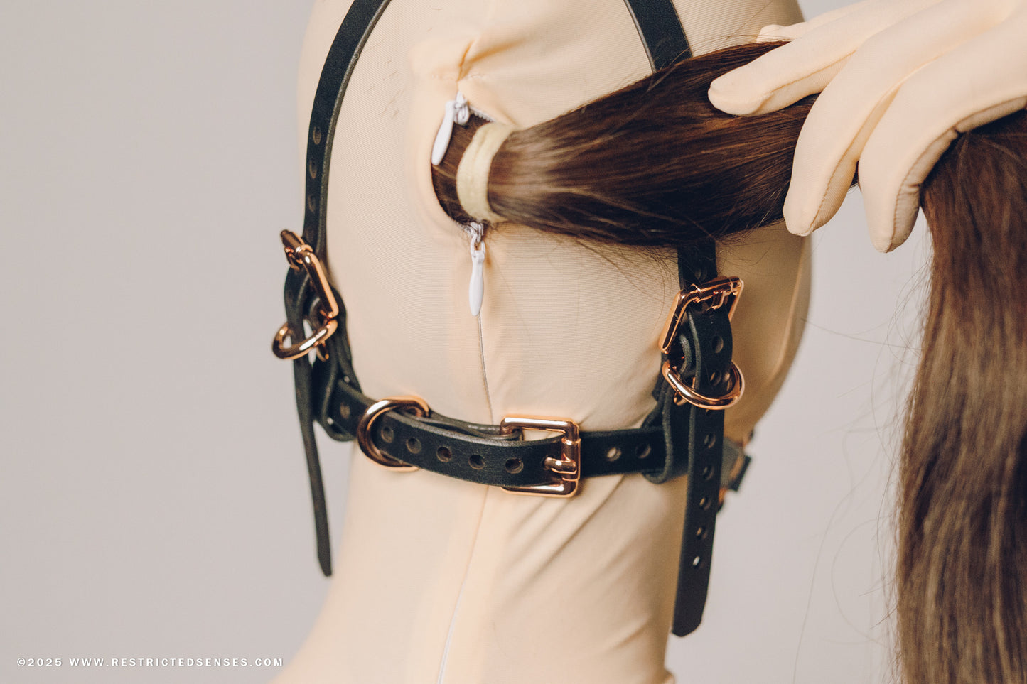 Leather Bondage Heavy Harness Gag V2