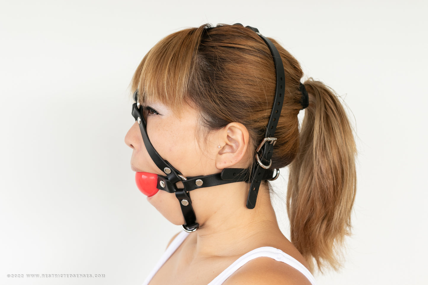 Leather Bondage Heavy Harness Gag