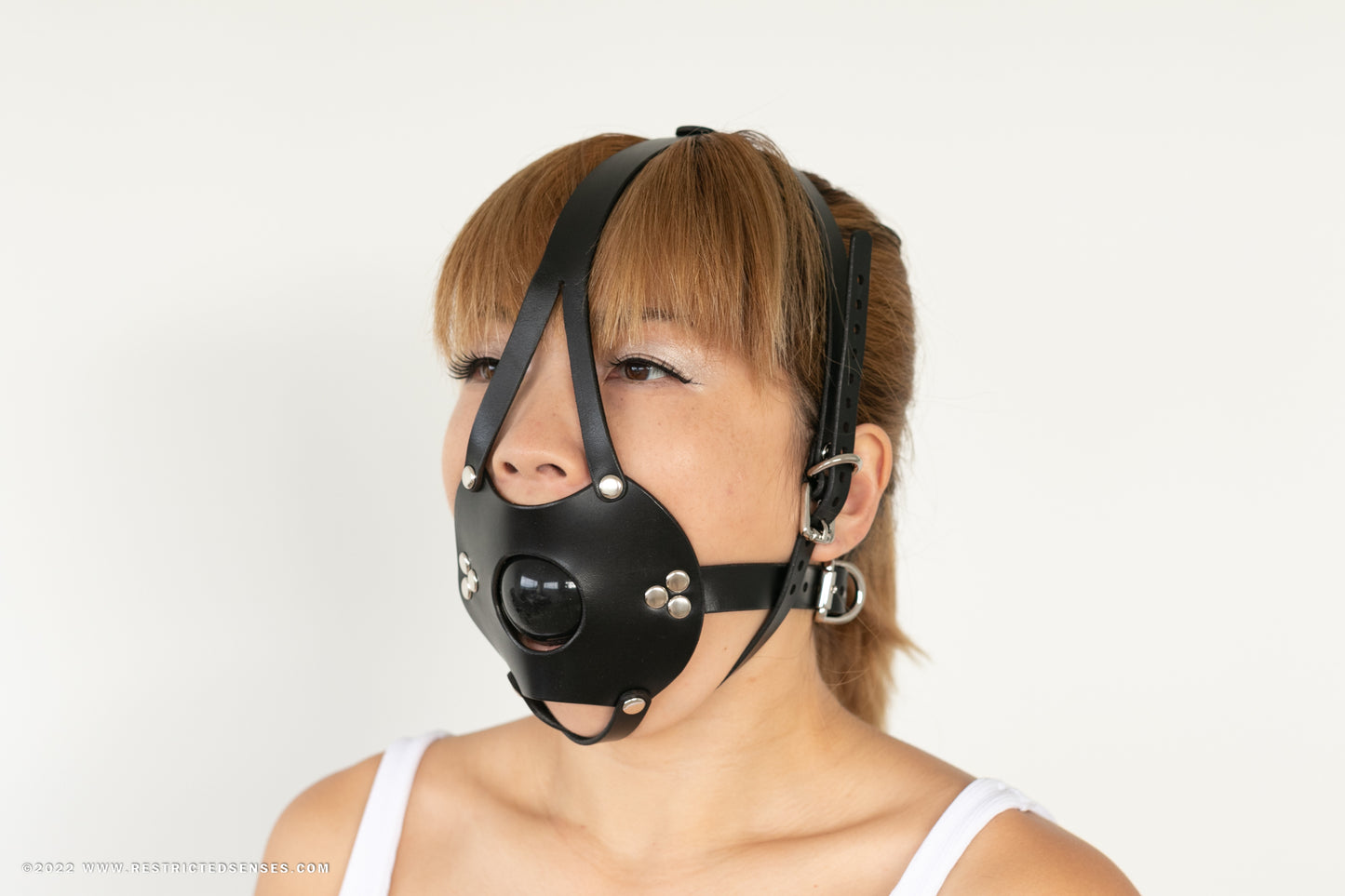 Leather Bondage Facehugger Ball Gag