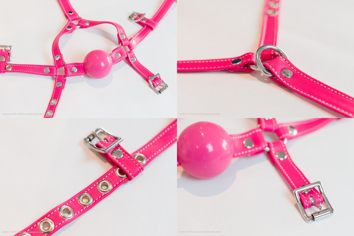 Leather Bondage Harness Ball Gag