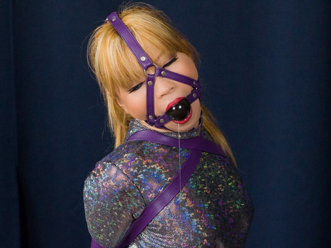Leather Bondage Harness Ball Gag