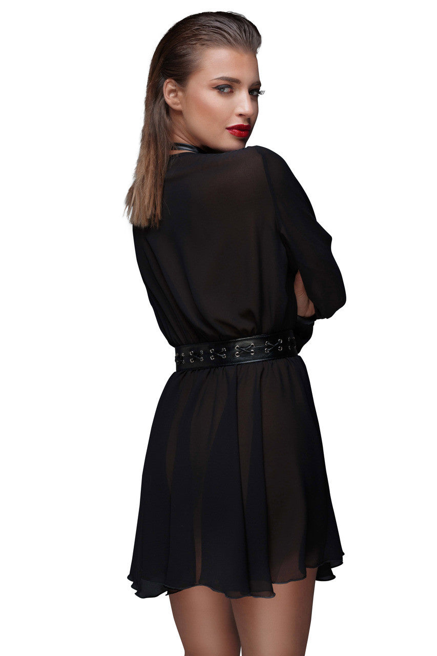 Chiffon Minidress with Choker