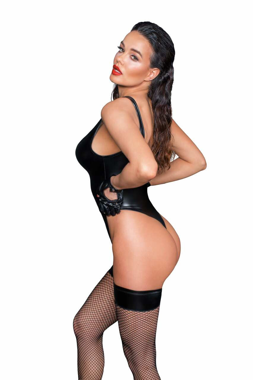 Powerwetlook Body with High-Cut Bottom Hem