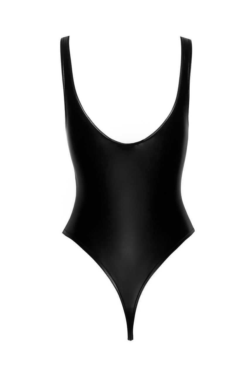Powerwetlook Body with High-Cut Bottom Hem