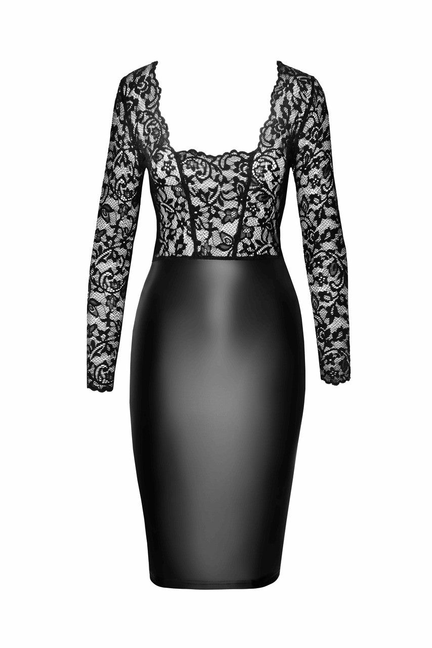 Euphoria Lace and Wetlook Midi Dress