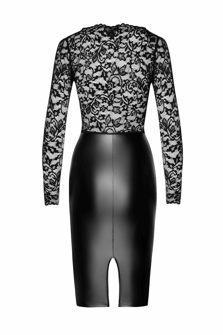 Euphoria Lace and Wetlook Midi Dress