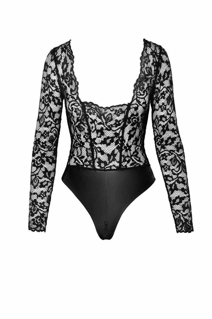 Psyche Bodysuit of Lace and Wetlook