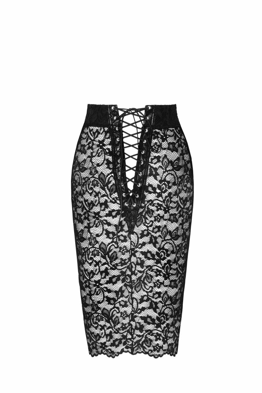 Ambivalence Lace-Up Midi Skirt