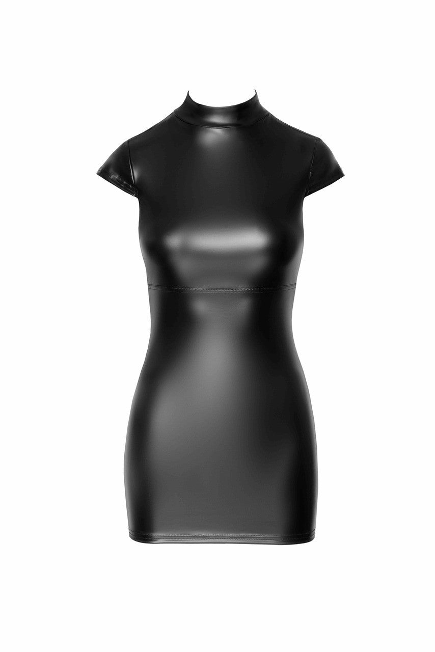 Fantasy Wetlook Mini Dress with Lace-Up Back