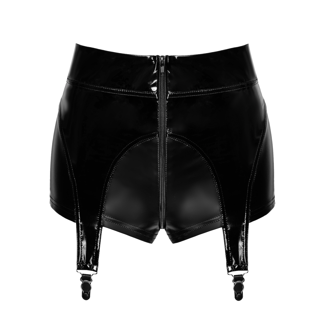 Glam Suspender Wetlook and Vinyl Shorts