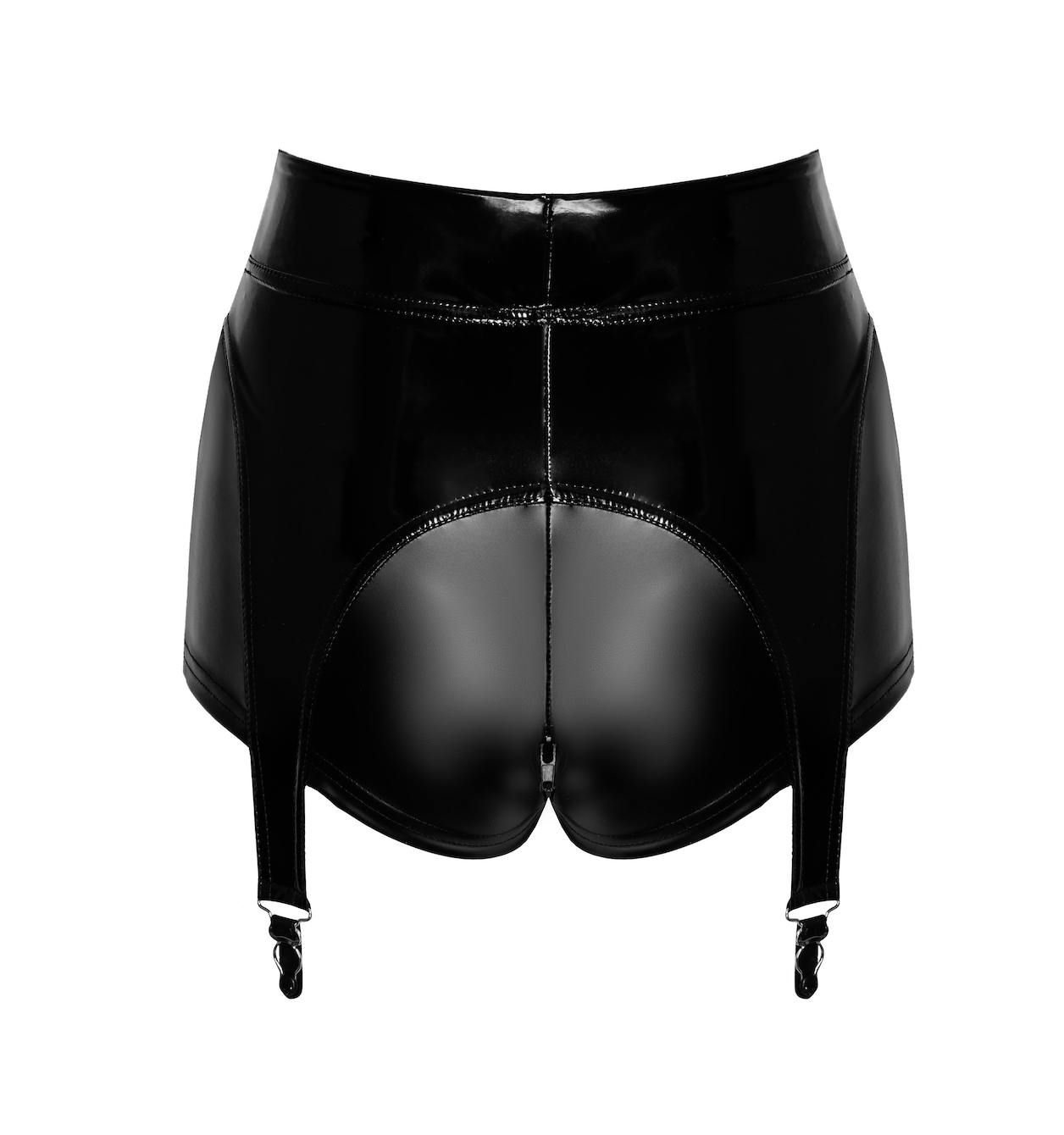 Glam Suspender Wetlook and Vinyl Shorts