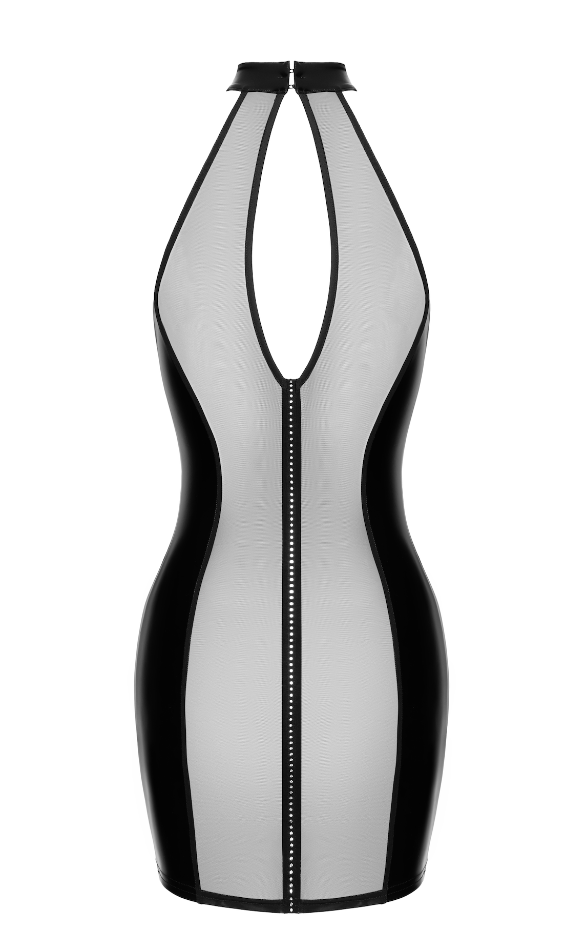 Luxuria Crystal Sheer Mini Dress