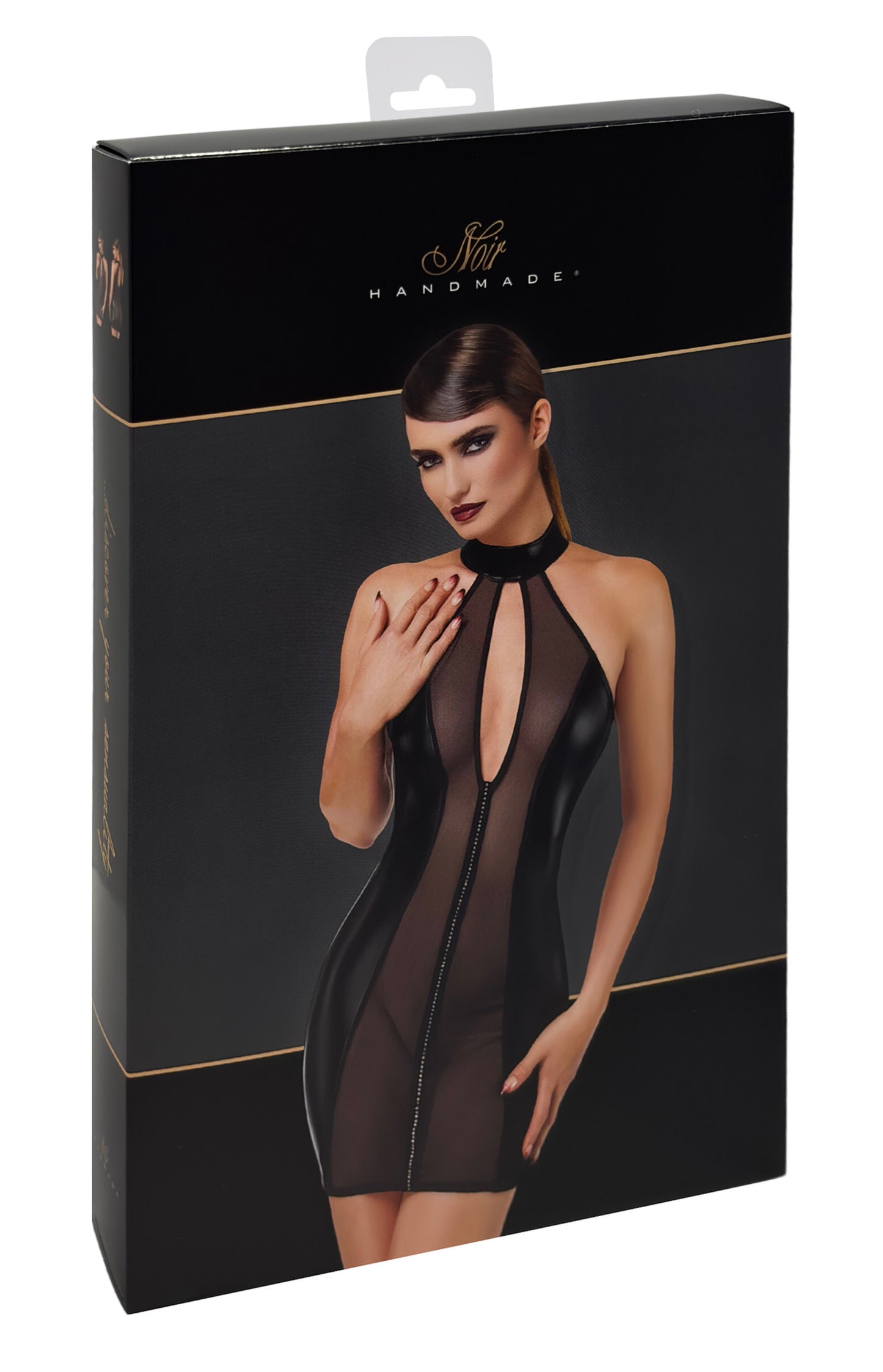 Luxuria Crystal Sheer Mini Dress