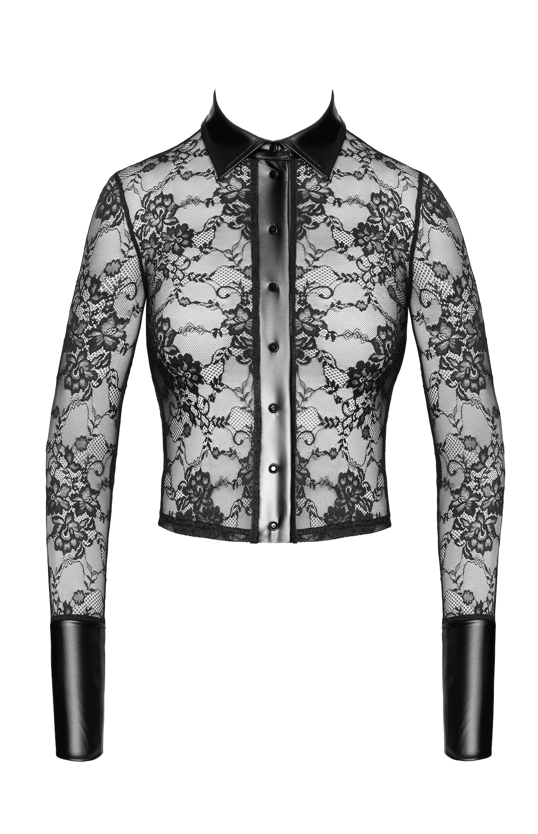 Noirelle Lace Button-Up Shirt