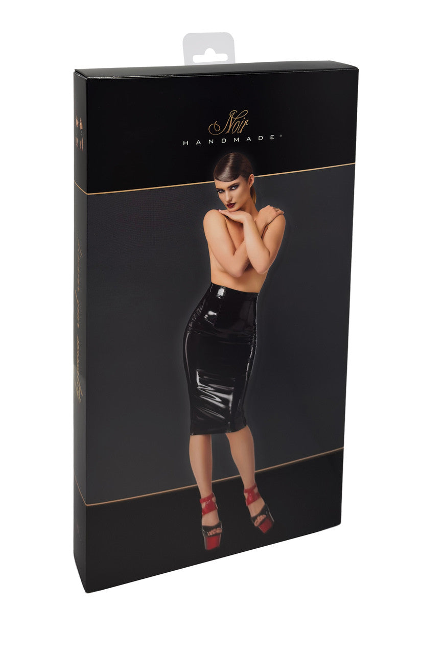 Dominae Column PVC Pencil Skirt