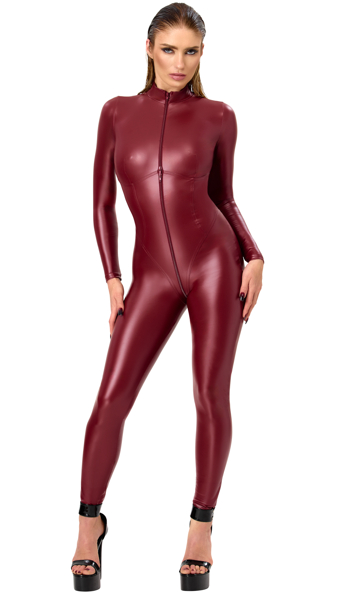 Dark Romance Three-Way Zip Catsuit