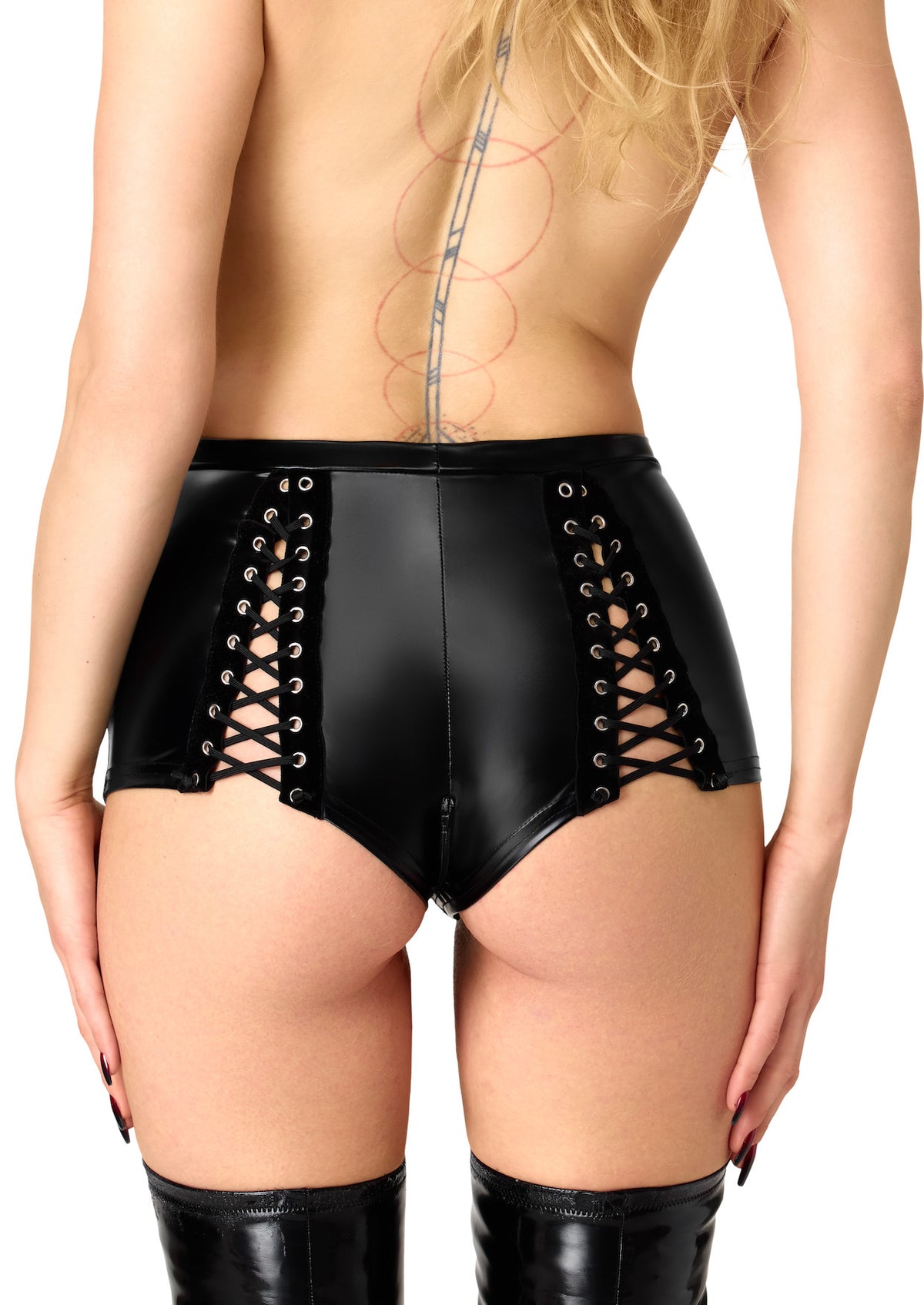 Do Not Disturb Lace-Up Shorts
