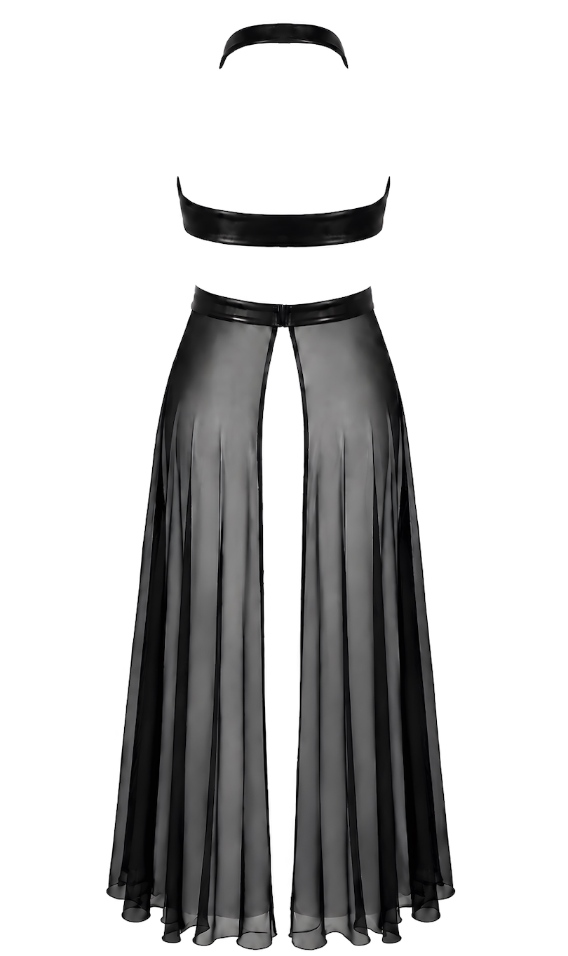 Do Not Disturb Crossover Halter Maxi Dress