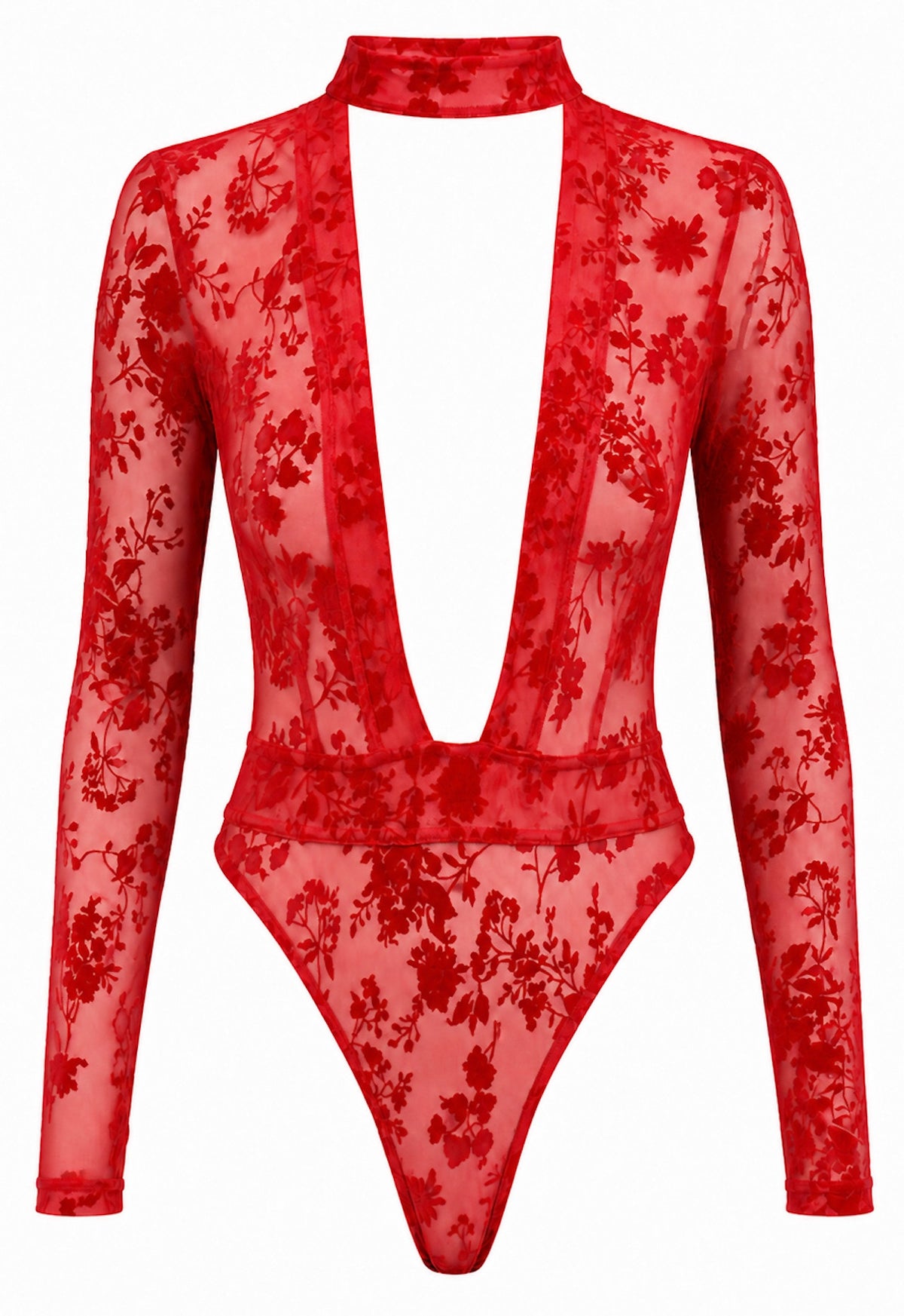 Lovebite Plunging V Bodysuit