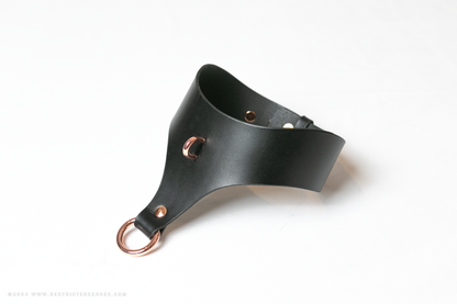 Tear Drop Leather Bondage Collar