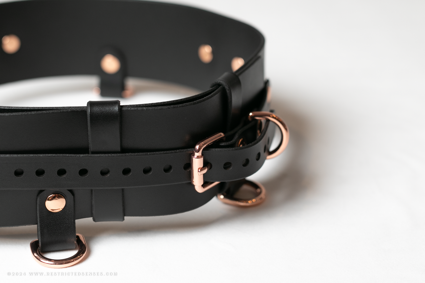 Premium Leather Bondage Belt / BDSM Corset