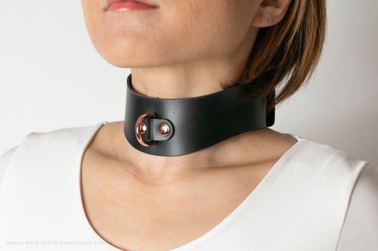 Contour Leather Bondage Collar