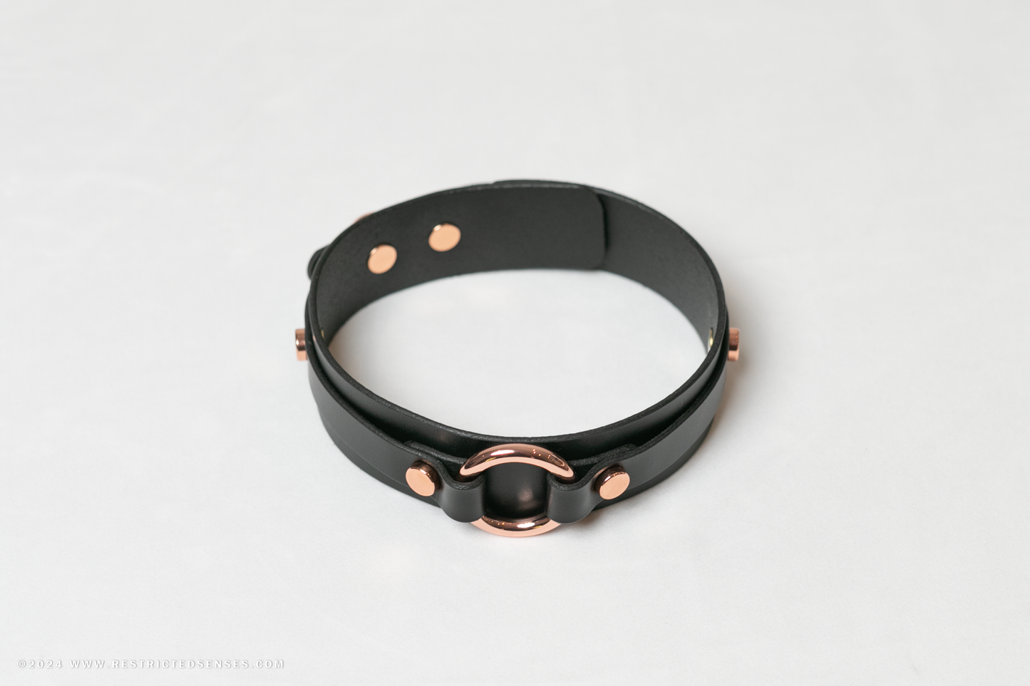 Leather Bondage O-Ring Collar