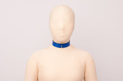 Leather Bondage Locking Collar with Post