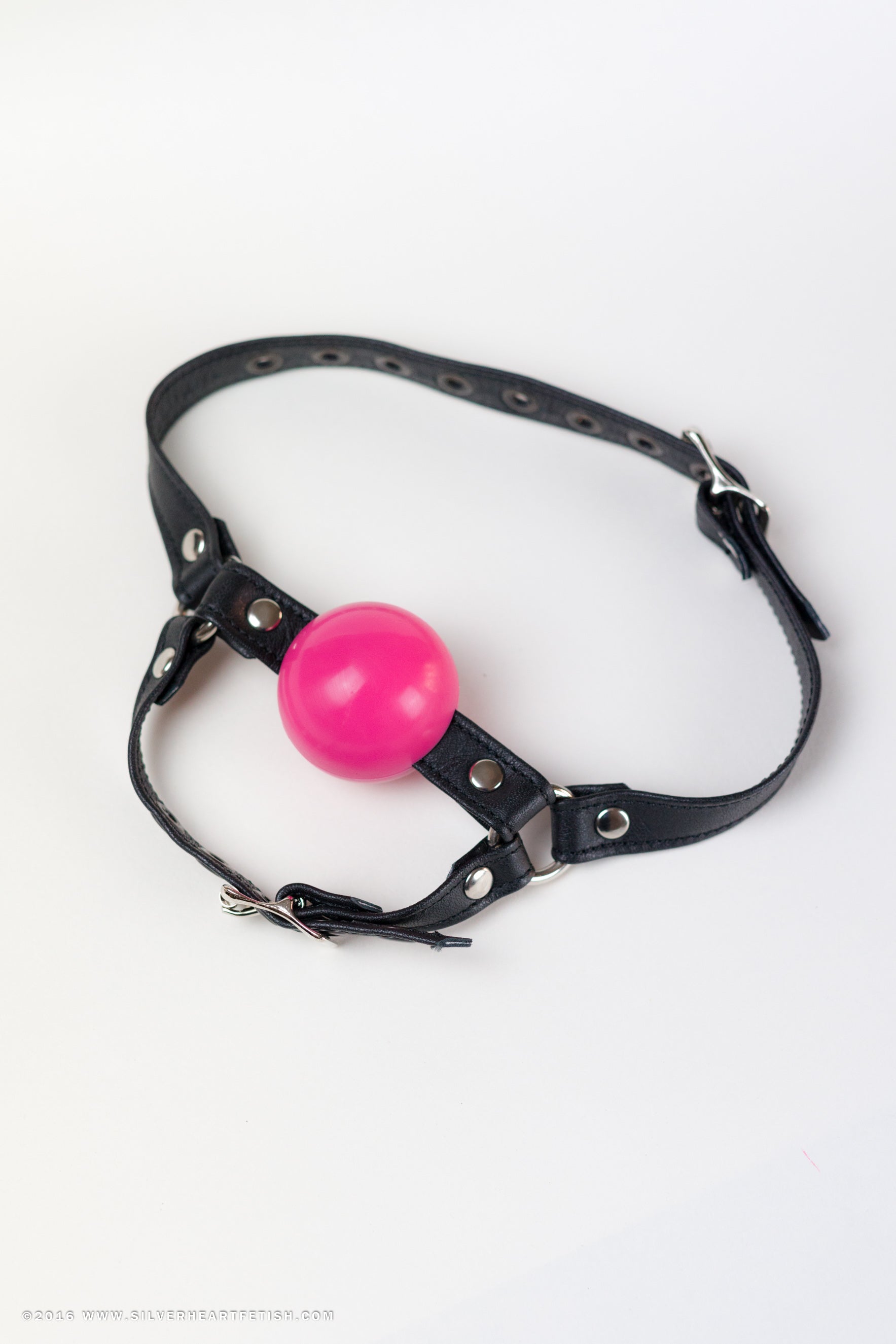 Leather Bondage Single Strap Ball Gag - Restricted Senses