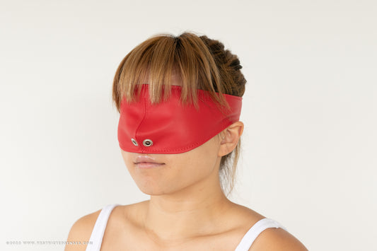 Leather Bondage Face Cover Blindfold