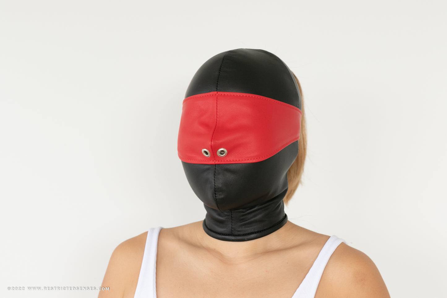 Leather Bondage Face Cover Blindfold