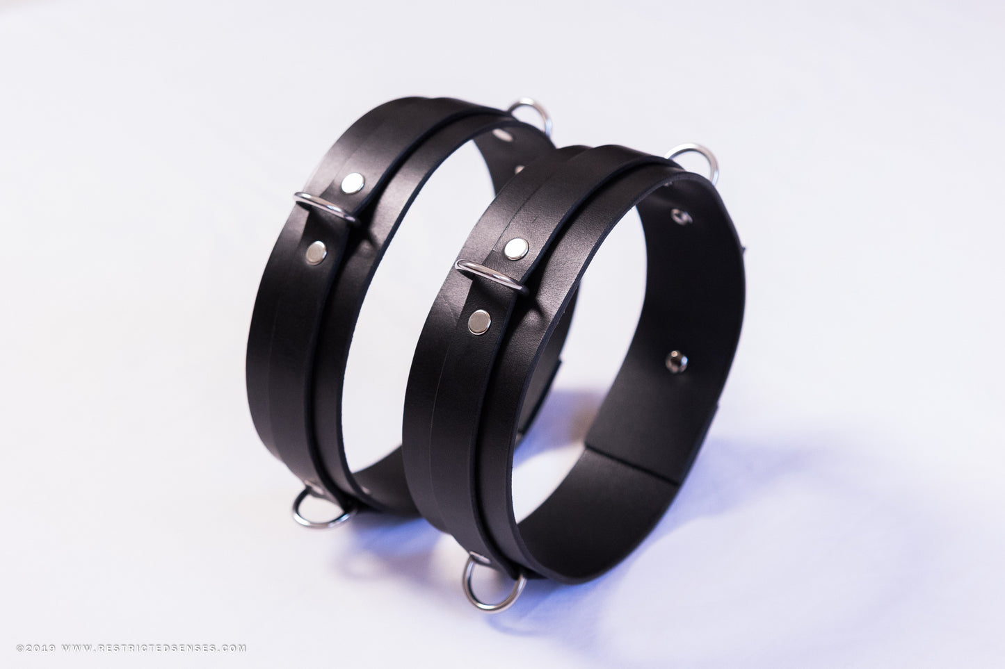 Heavy Duty Leather Bondage Thigh Cuffs