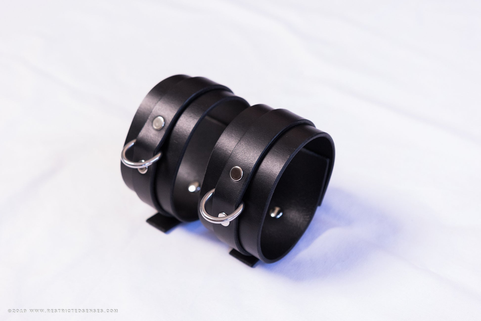 Leather Bondage Ankle Cuffs - Restricted Senses