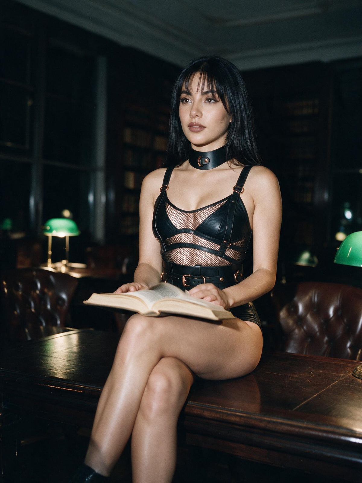 Contour Leather Bondage Collar