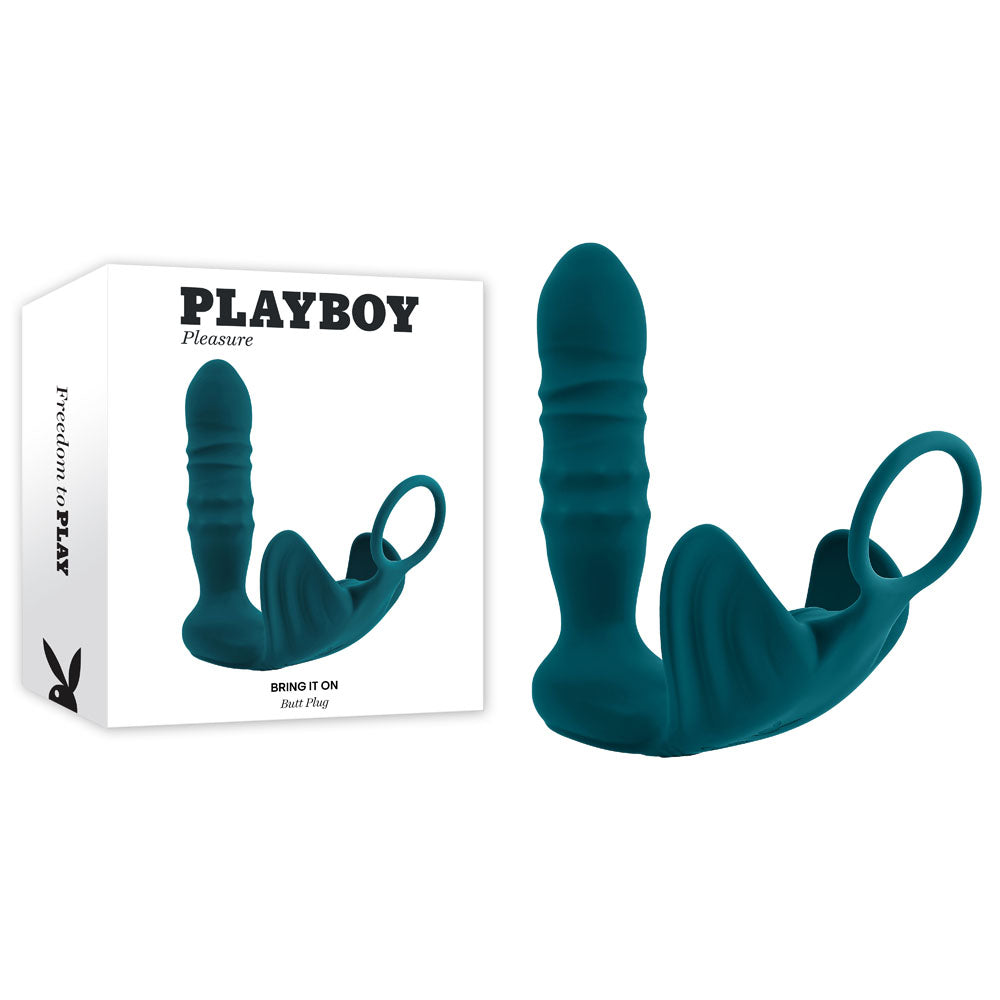 Playboy Pleasure Bring It On Thrusting Plug & Ring