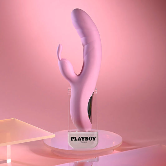 Playboy Pleasure Rub Me Right Thrusting Rabbit Vibrator