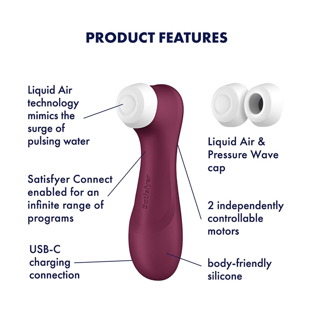 Satisfyer Pro 2 Gen 3 App Control - Wine Red