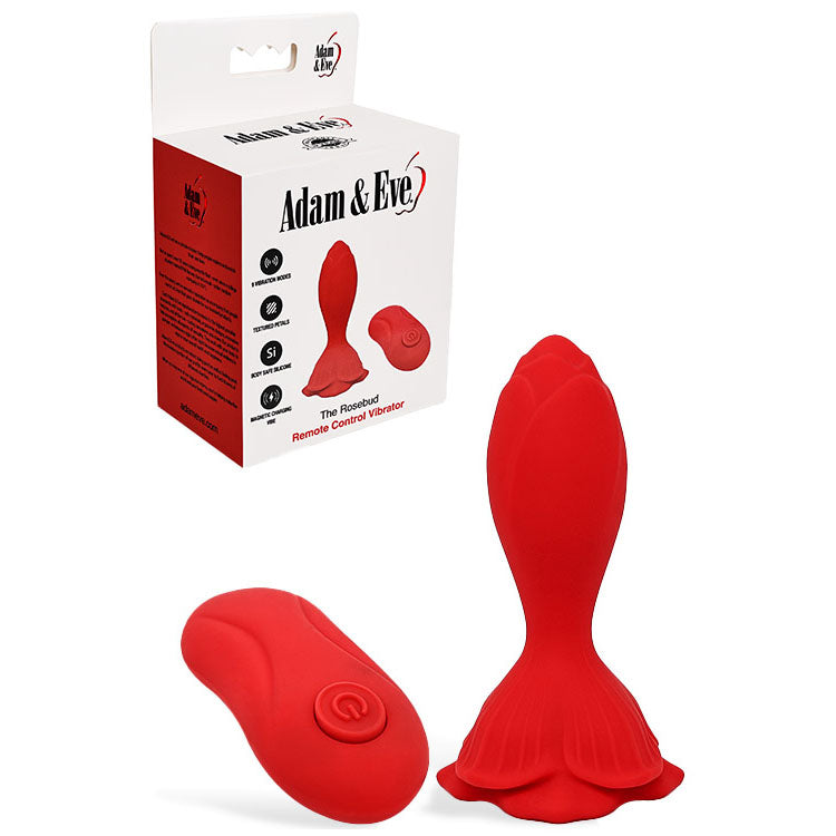 Adam & Eve Rosebud Remote Vibrating Plug