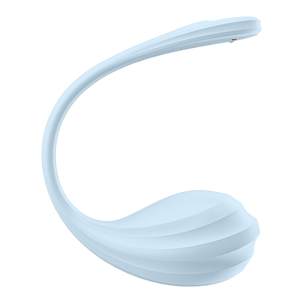 Satisfyer Smooth Petal App Wearable Vibe - Light Blue
