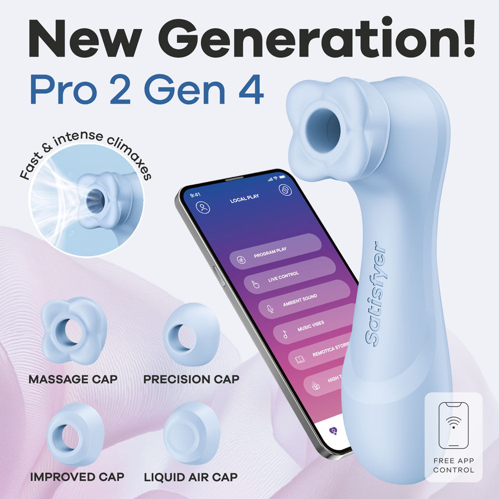 Satisfyer Pro 2 Gen 4 App Control - Serene Blue