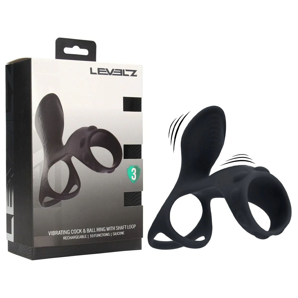 Levelz Vibrating Cock and Ball Ring with Shaft Loop
